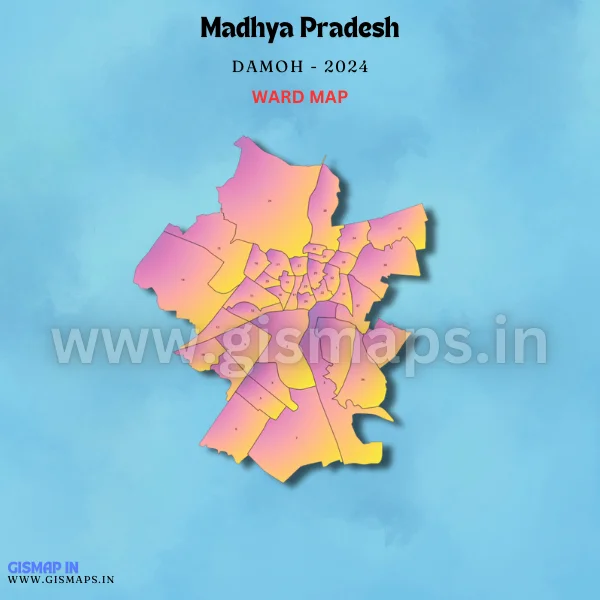 Damoh  Ward Map GIS Data