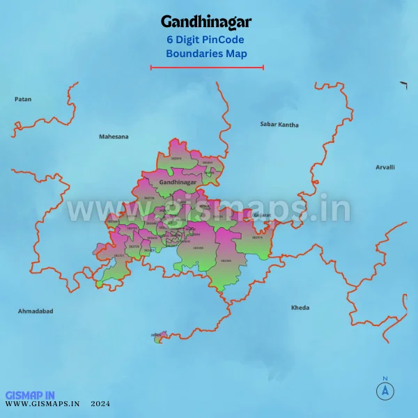 Gandhinagar_PincodeBoundaries_Map