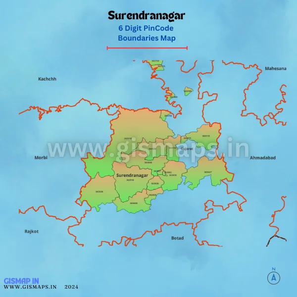 Surendranagar_PincodeBoundaries_Map