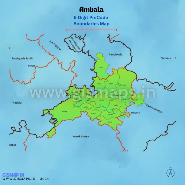 Ambala_PincodeNoundaries_Map