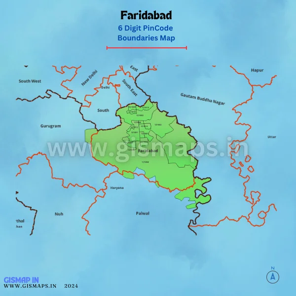 Faridabad_PincodeNoundaries_Map