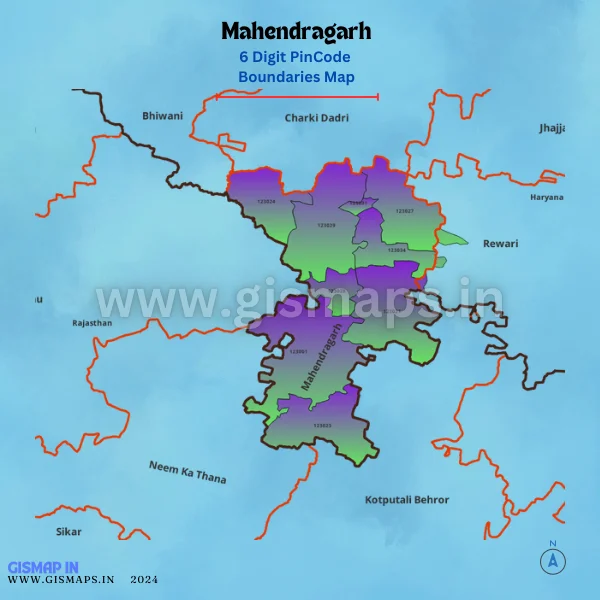 Mahendragarh_PincodeNoundaries_Map