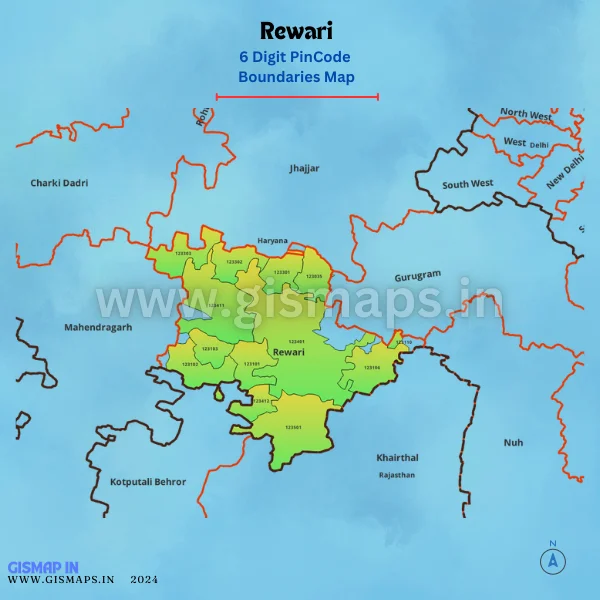 Rewari_PincodeNoundaries_Map