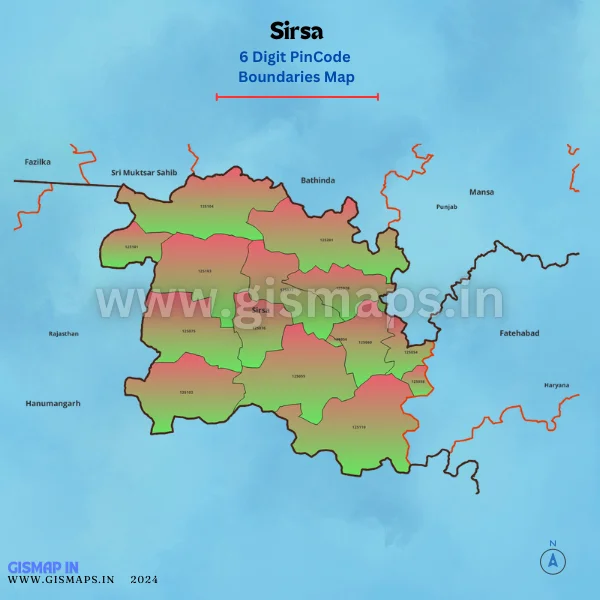 Sirsa_PincodeNoundaries_Map