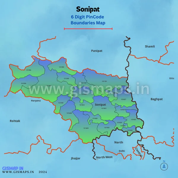 Sonipat_PincodeNoundaries_Map