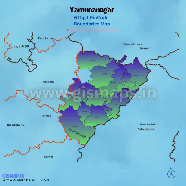 Yamunanagar_PincodeNoundaries_Map