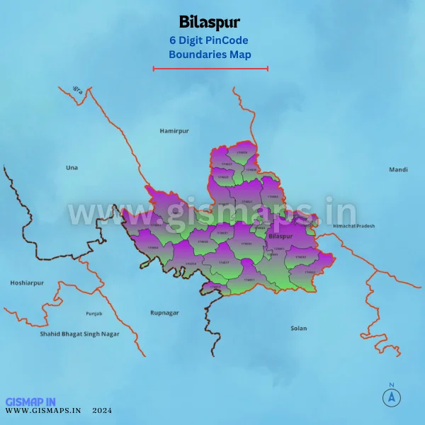 Bilaspur_PincodeBoundaries_Map