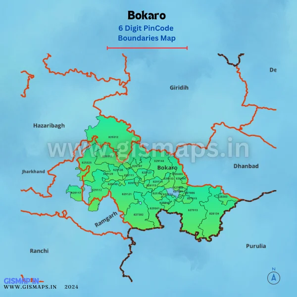 Bokaro_PincodeBoundaries_Map