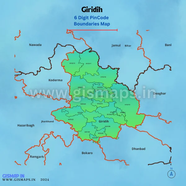 Giridih_PincodeBoundaries_Map