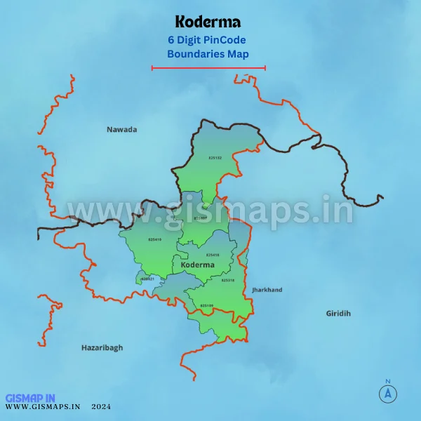 Koderma_PincodeBoundaries_Map