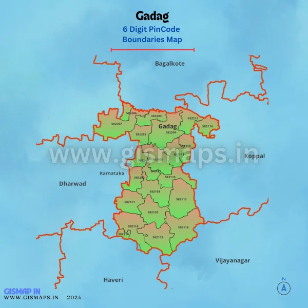 Gadag_PincodeBoundary_Map