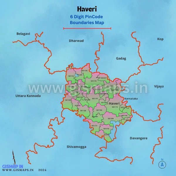 Haveri_PincodeBoundary_Map