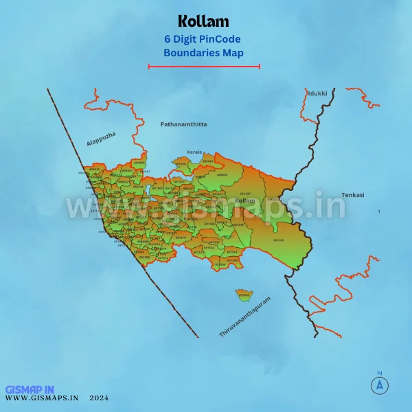 Kollam PinoceBoundaries Map