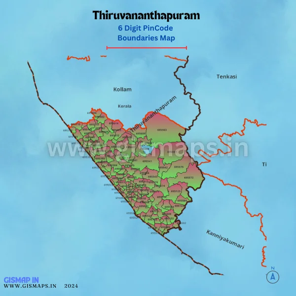 Thiruvananthapuram PinoceBoundaries Map