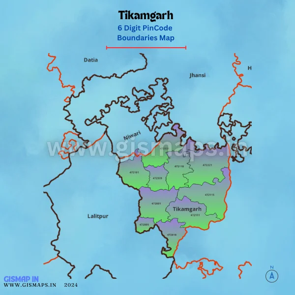 Tikamgarh_PincodeBoundaries_Map