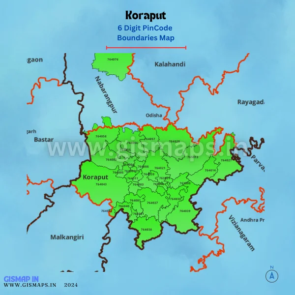 Koraput_Pincode_Boundaries_Map