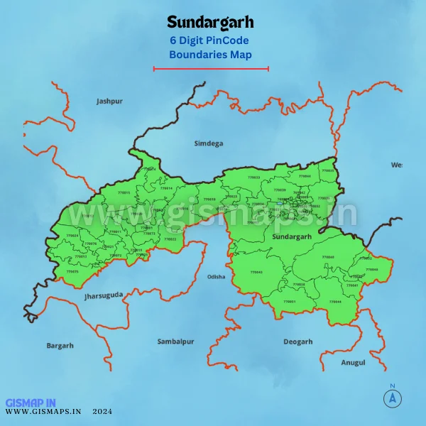 Sundargarh_Pincode_Boundaries_Map