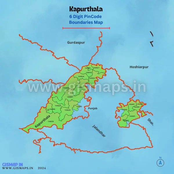 Kapurthala_PincodeBoundaries_Map