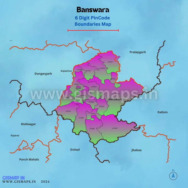 Banswara_PincodeBoundaries_Map