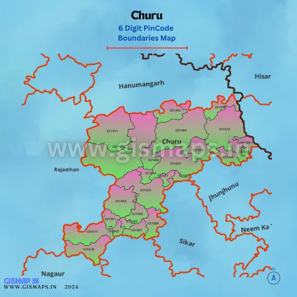 Churu_PincodeBoundaries_Map