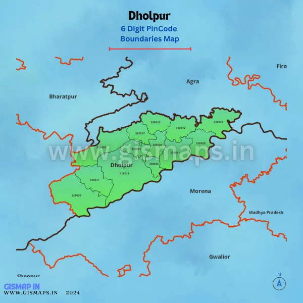 Dholpur_PincodeBoundaries_Map