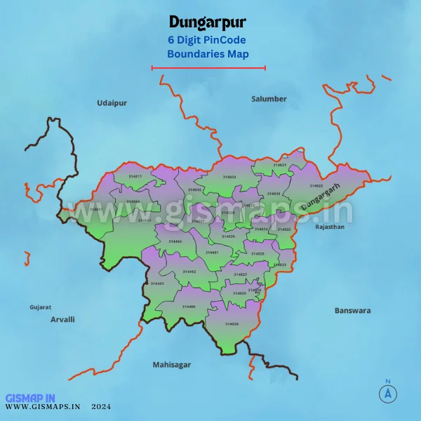 Dungarpur_PincodeBoundaries_Map