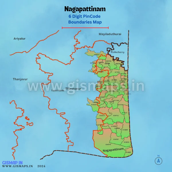 Nagapattinam_PincodeBoundaries_Map