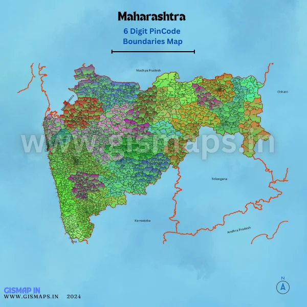 Maharashtra 6 Digit Pincode Boundaries Map