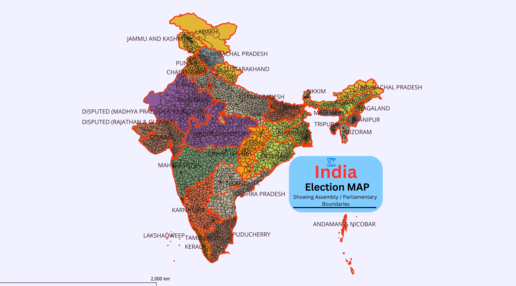 India Parliamentary And Assembly Constituency Map GISMAP IN