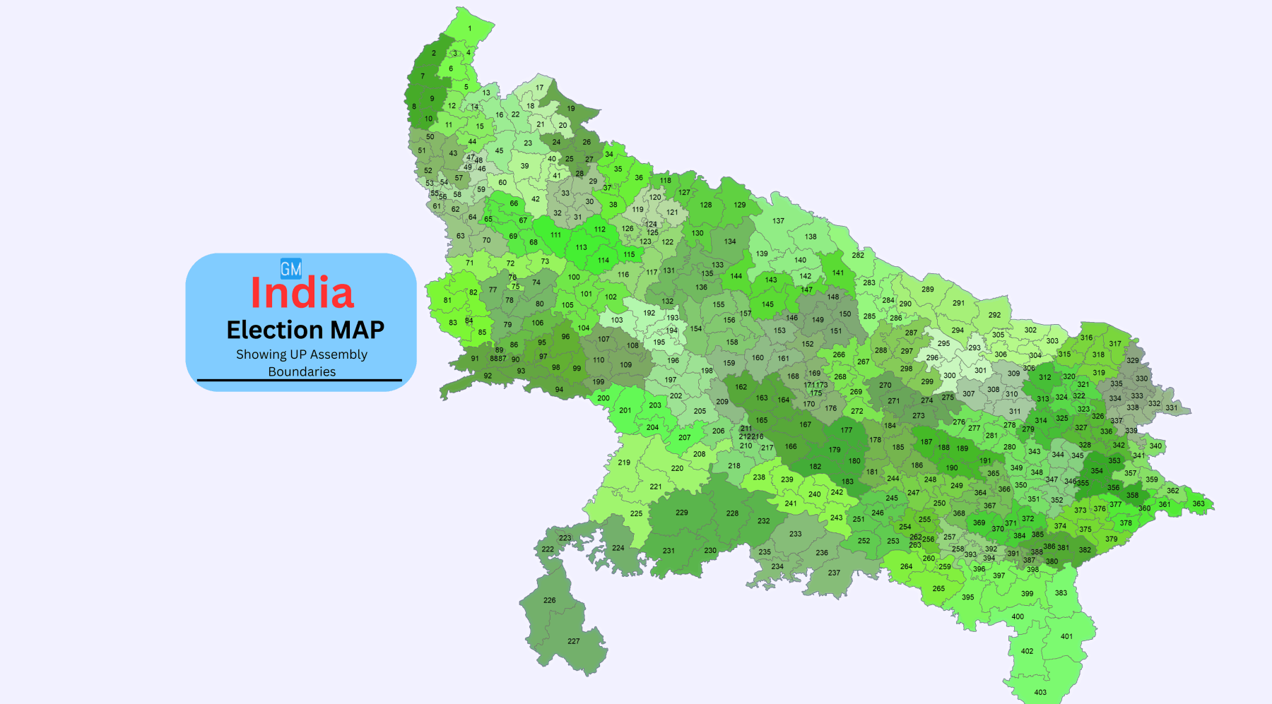 India UP Assembly Constituency Map GISMAP IN