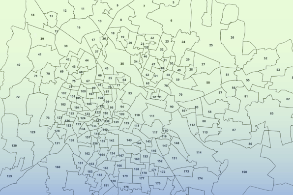 Ward Boundaries Map for Cities And Towns