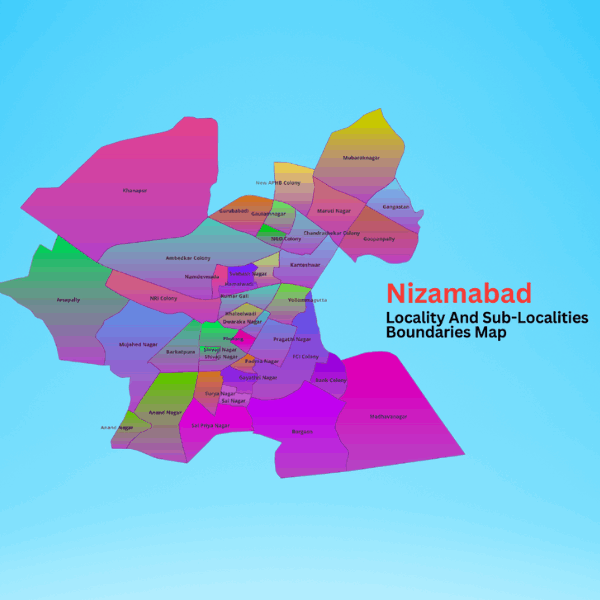 Tier 3 level localities and sub localities boundaries map data