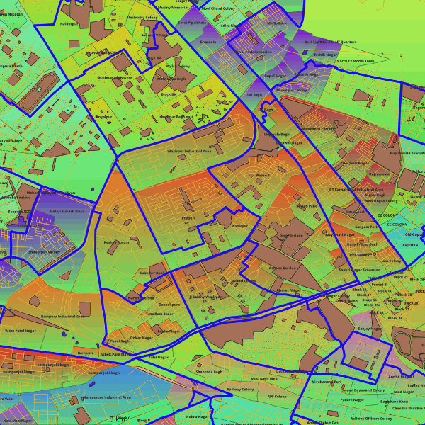 Ward Boundaries map GISMAP IN