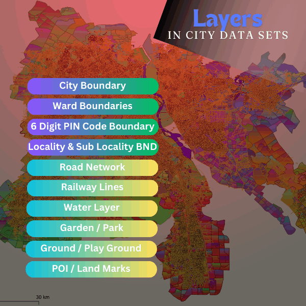 India GIS Layers For City Data Sets GIMAP IN