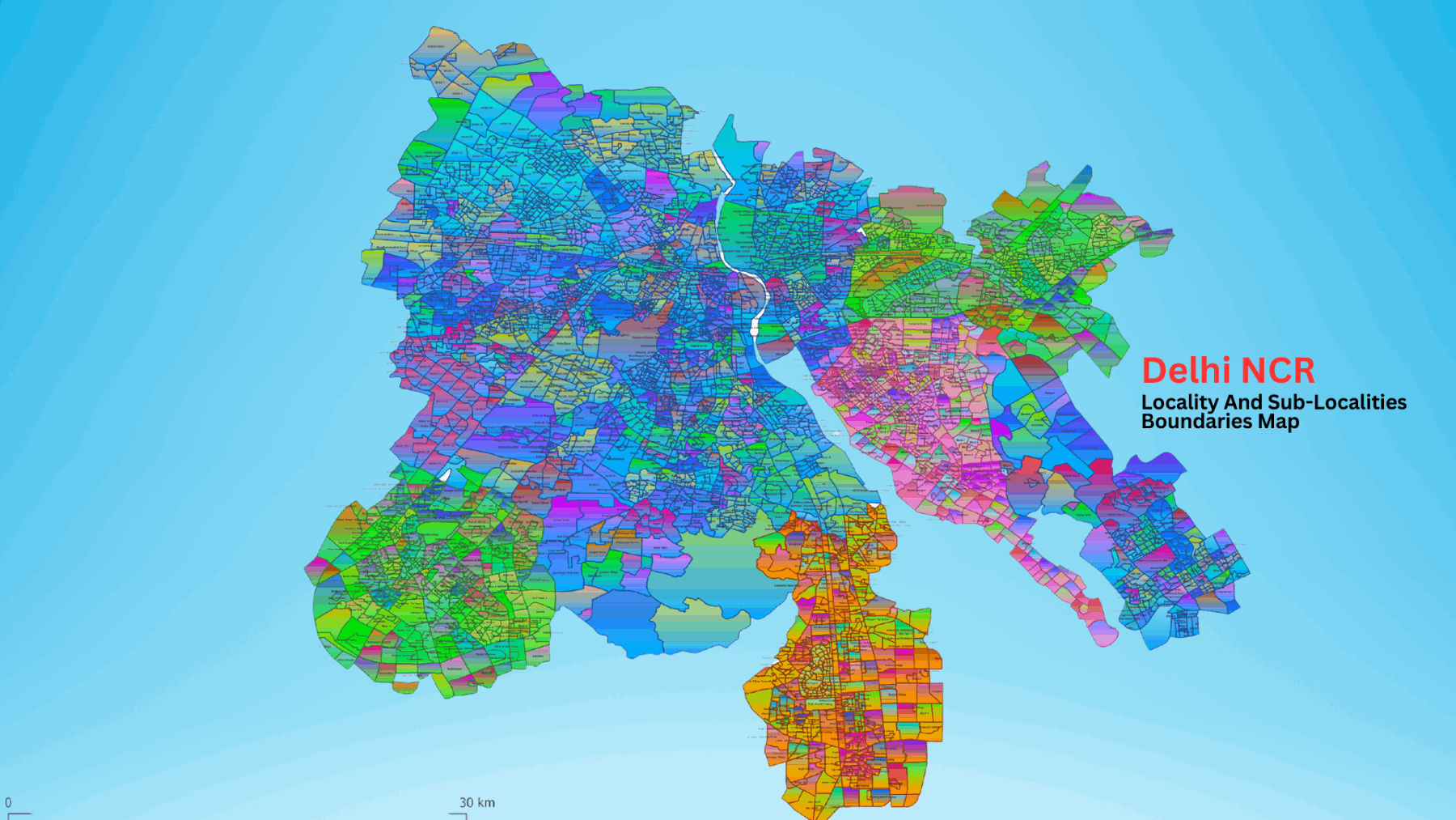 Delhi NCR Localities And Sub Localities Boundaries Map GISMAP IN