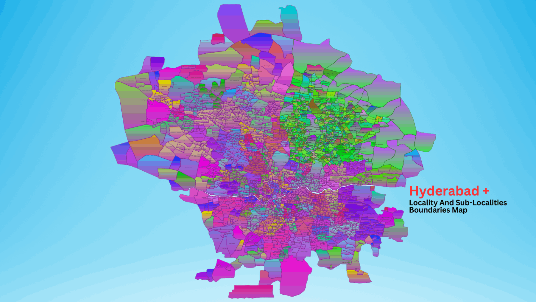 Hyderabad Secunderabad Localities And Sub Localities Boundaries Map GISMAP IN