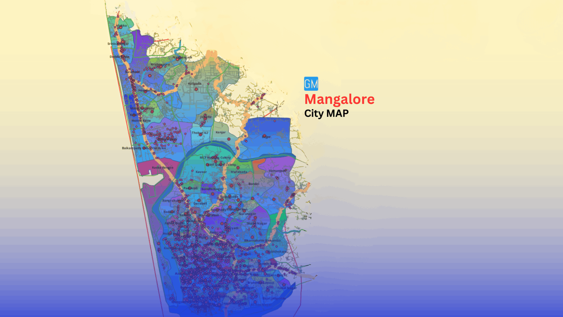 India Mangalore City GIS MAP Data GISMAP IN