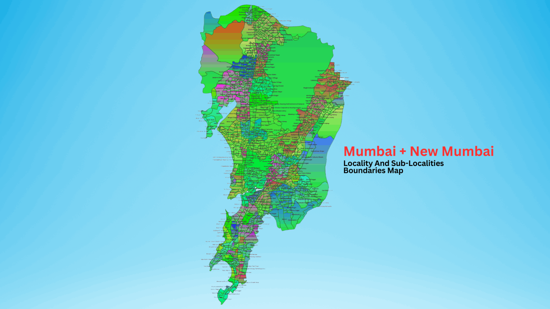 Mumbai and New Mumbai Localities And Sub Localities Boundaries Map GISMAP IN