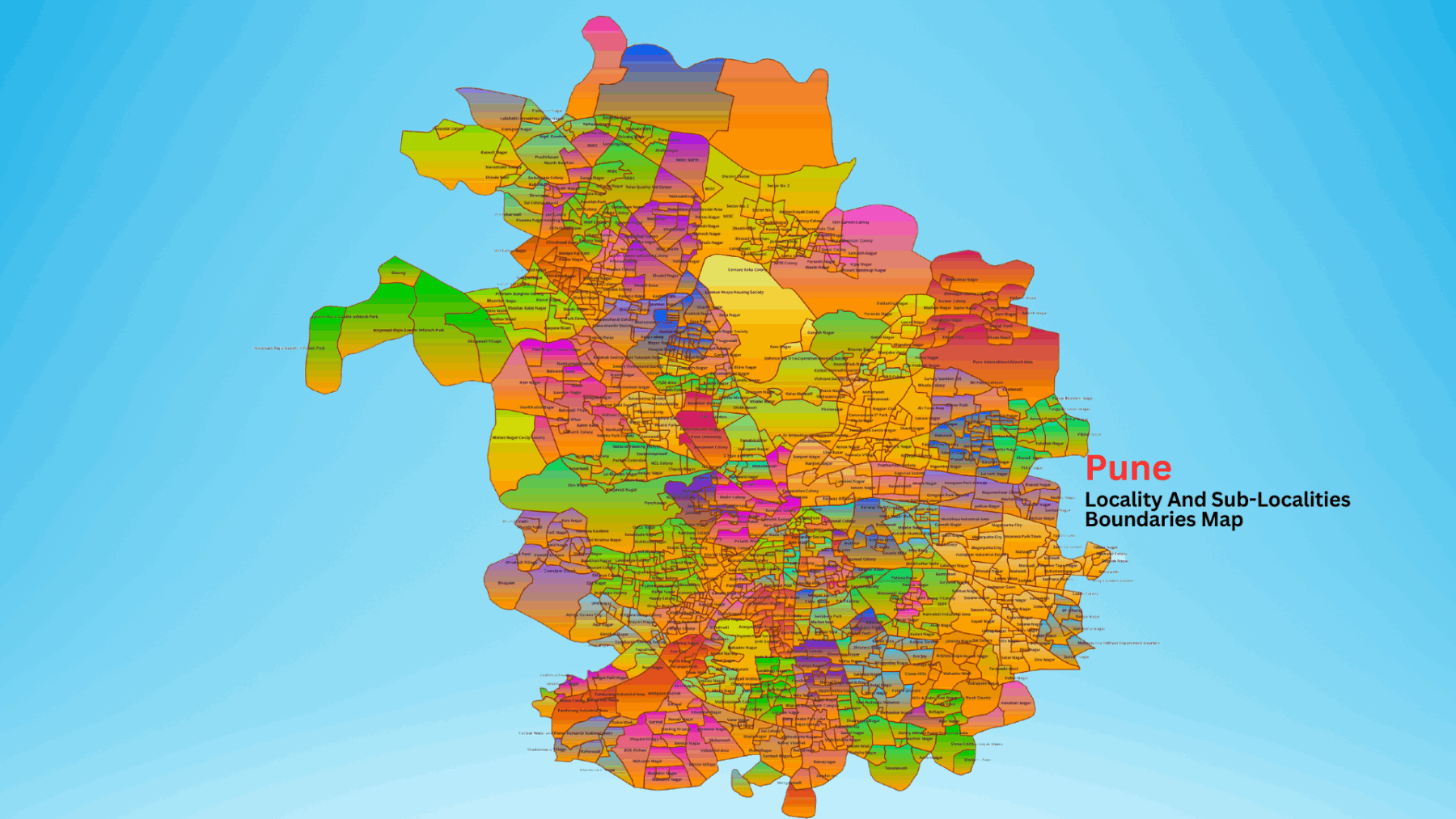 PUNE Localities And Sub Localities Boundaries Map GISMAP IN