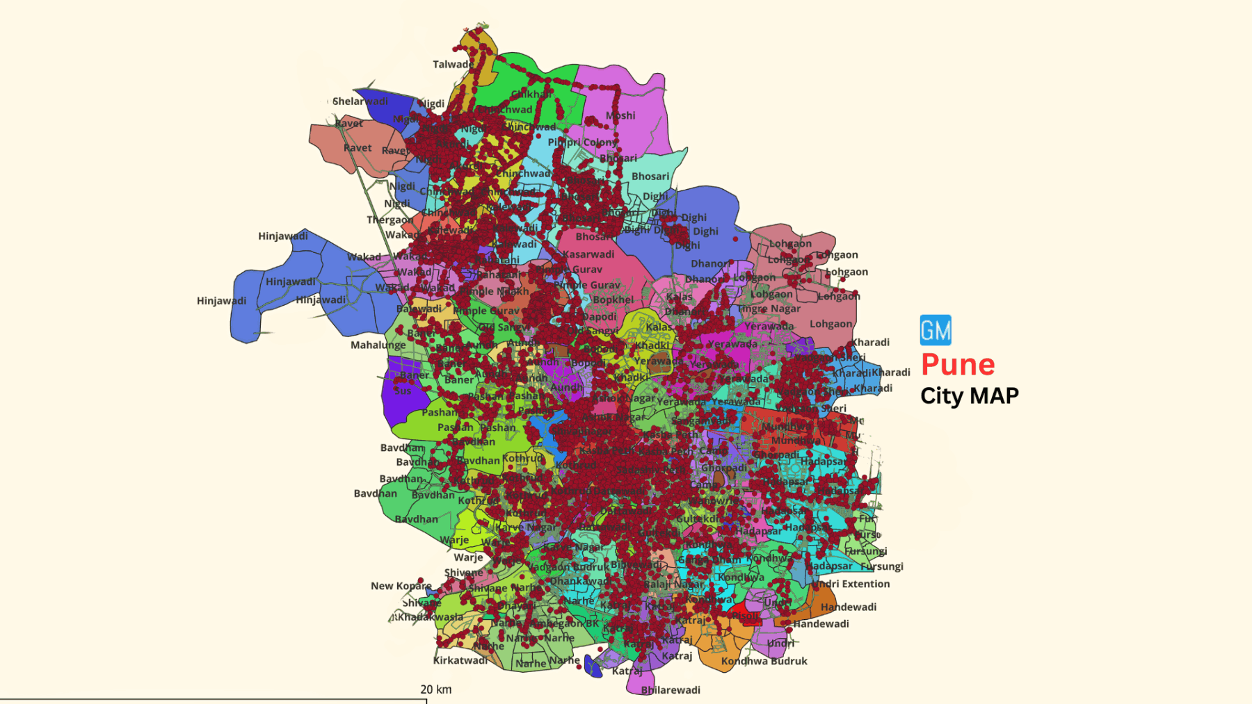 India PUNE City GIS MAP Data GISMAP IN