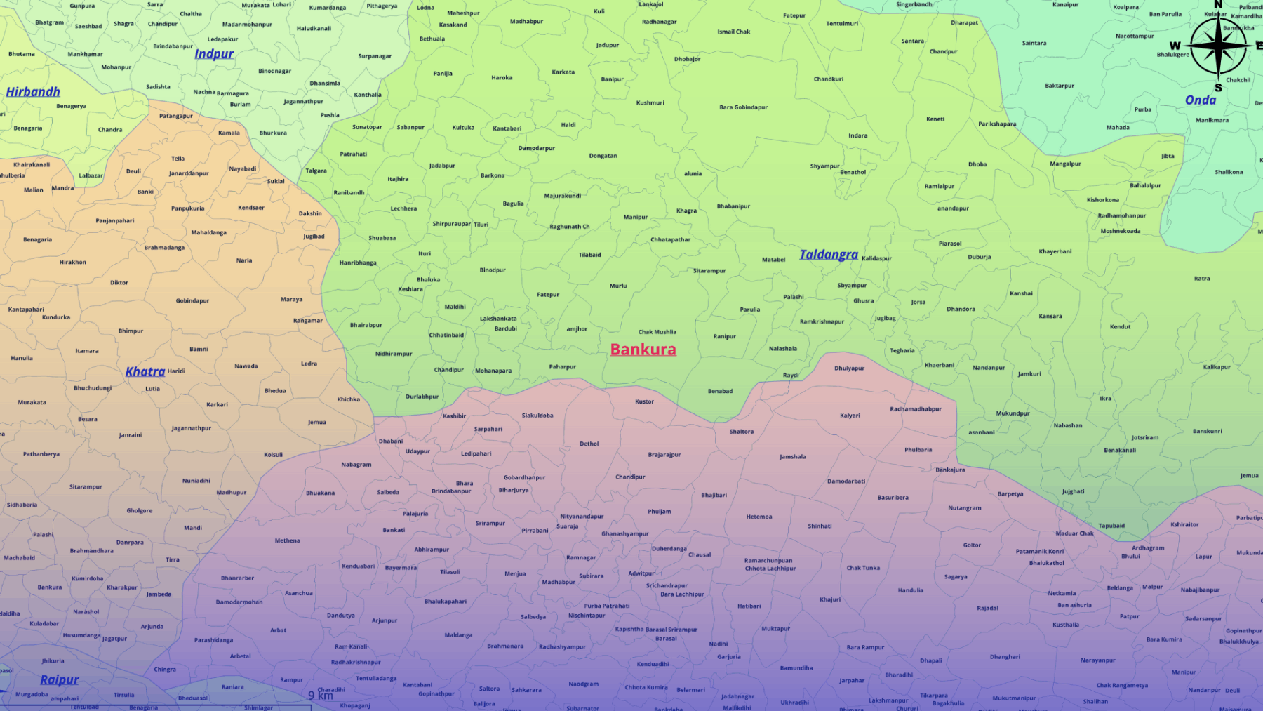 Village Boundaries map